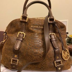 Michael Kors Bedford Leather Satchel - Mocha
